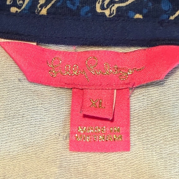 Lilly Pulitzer Leona Zip Up Jacket Women’s XL Navy Pockets Stretch UPF 50+ Comfy - Picture 5 of 10